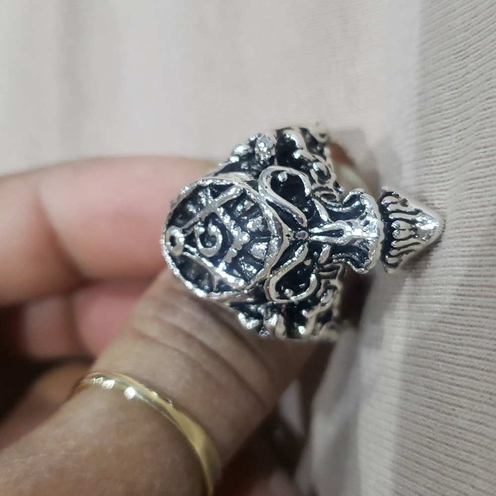 Punk Skull Letter Ring Women's Rings size 10